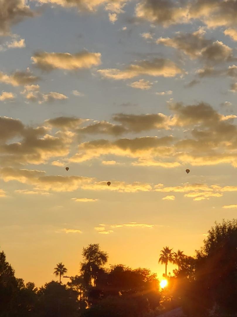 Today's sunrise while on our morning walk.
