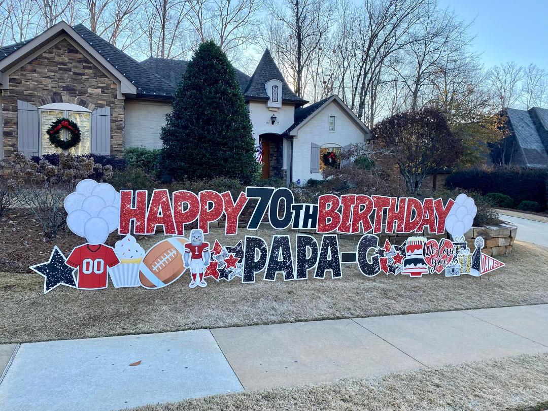 Woke up to this fun addition to my lawn this morning! Thank you to my thoughtful daughter and her family for this surprise.