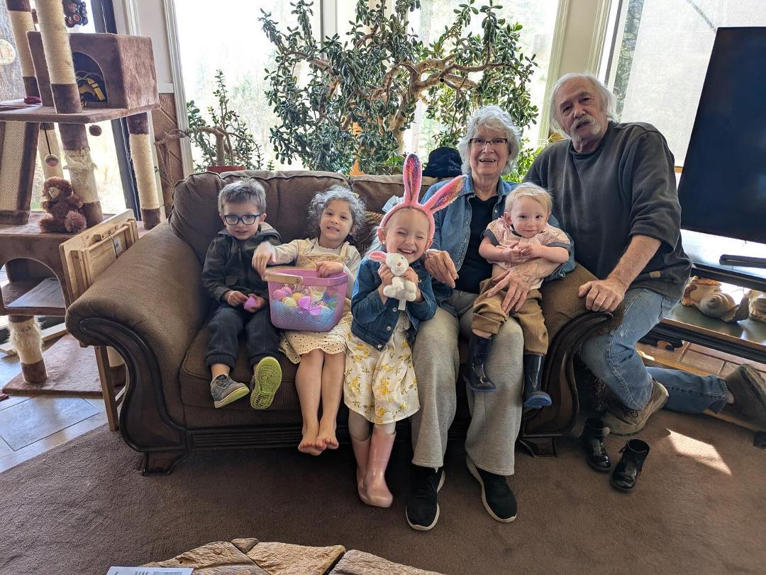 Easter Egg hunt with the great grandkids 2025!