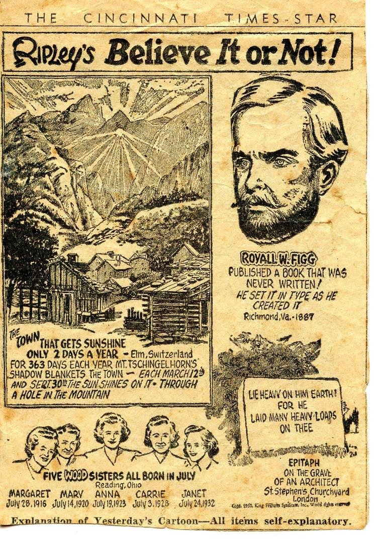 Here's the Ripley's: