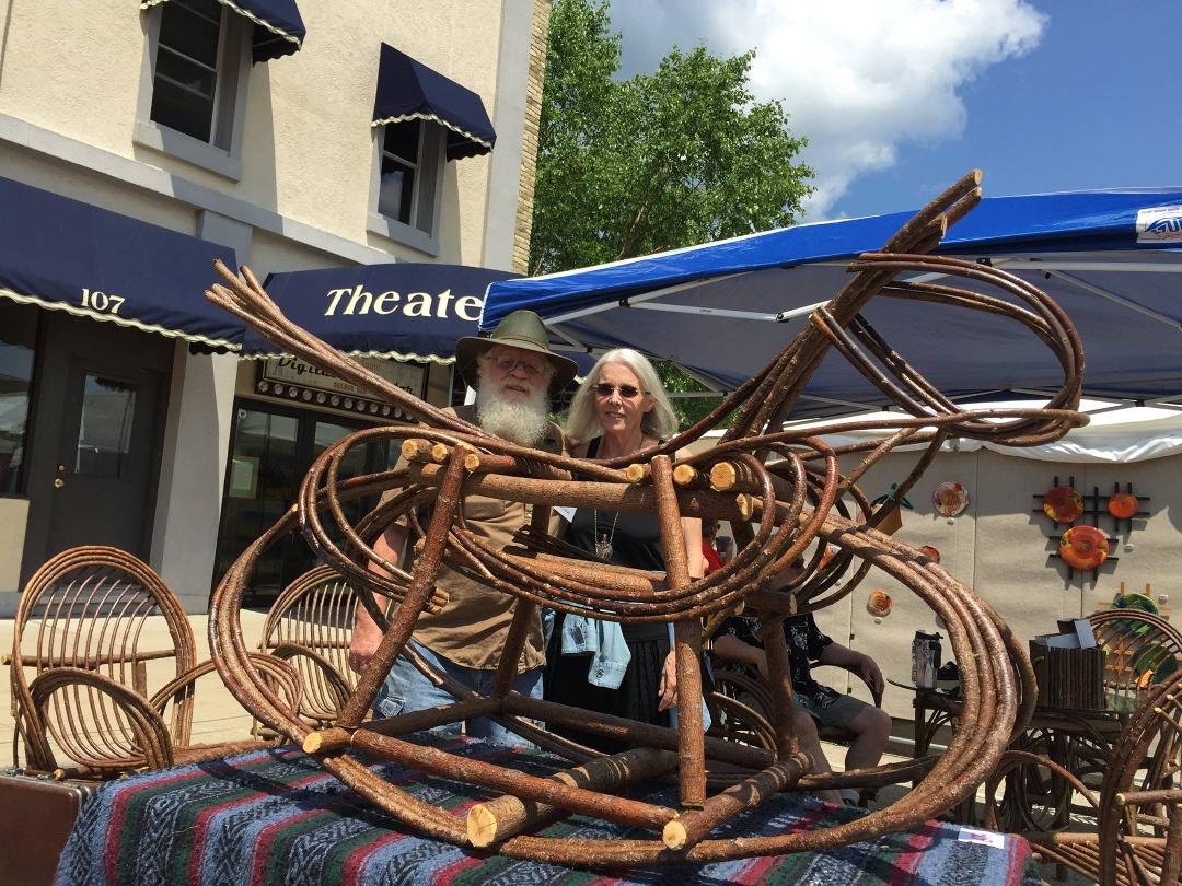 two old rockers, and a young'un. 
willow artist John Schakel and