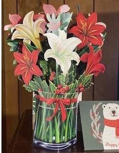 I love my beautiful bouquet of flowers Thank you Dickie Finley, Sue and all my wonderful friends at Hot Springs Baptist Church Thank you for bringing special beauty to my holidays. Merry Christmas and a Happy, Healthy,