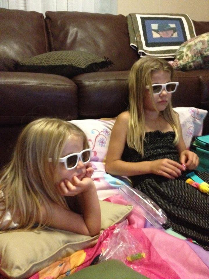 Night at Oma's, candy, Pez. Popcorn lots of treats and 3D Yogi Bear