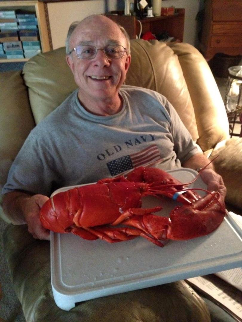 Keith and his 4-lb. lobster friend!