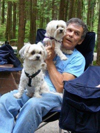 Dinner time at camping ground.Do we get hot dogs too Dad?