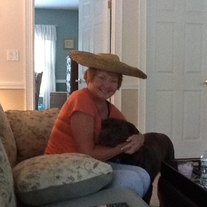 Peg and Tiki waiting for the Kentucky Derby