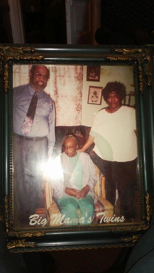 My twin sister and brother,flanking our mother.