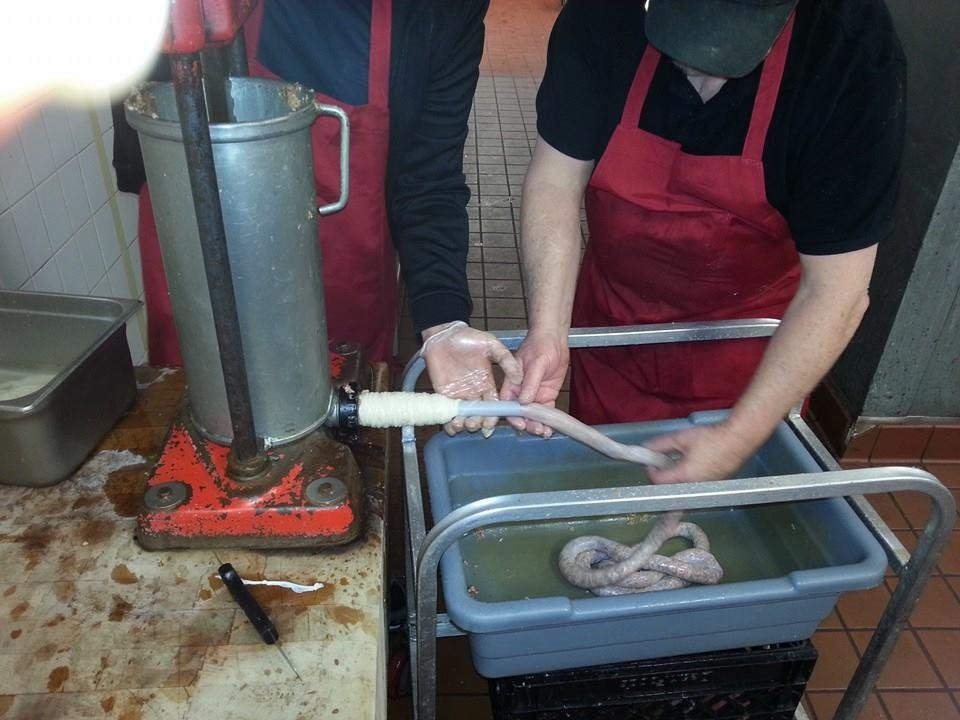 Sausage making class. Lots of fun. And romantic too.