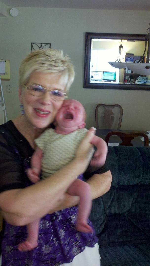 Just spent am awesome week helping to take care of Grayson. I think he was a little sad that his Grandma was leaving.