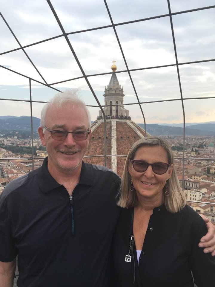 Climbed the 430 steps of the bell tower by the Doma in Florence. Great views from up there. Hal