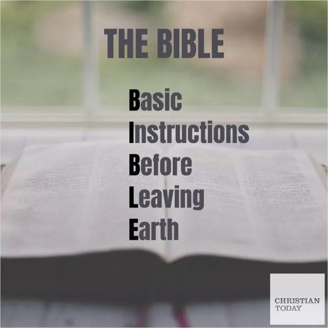 LOVE THIS!!! This is one instruction book you really SHOULD read, and take to heart, while you still can!!
We are NOT promised tomorrow, but we ARE promised ETERNAL LIFE! ... An infinity of tomorrows!!!