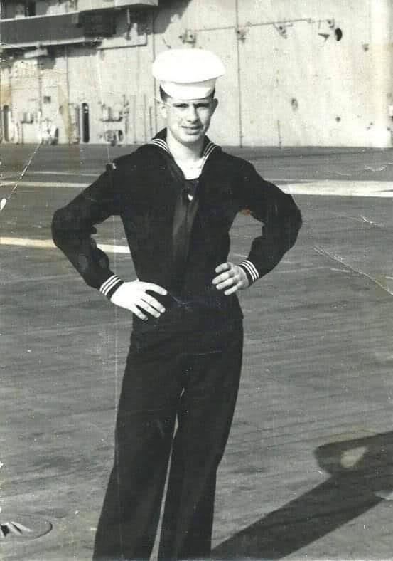 I was in the Navy back in 1957-63, and on the Aircraft Carrier USS Midway. Here I am on the Flight Deck back then......Yahoo