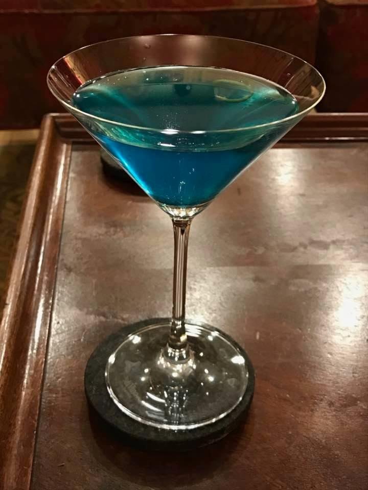 The drinking of The Blue Flame. Early Hanukkah dinner with Karen Keparutis McAllister Perkus , Aaron Perkus and Lori Kasowitz Kessing