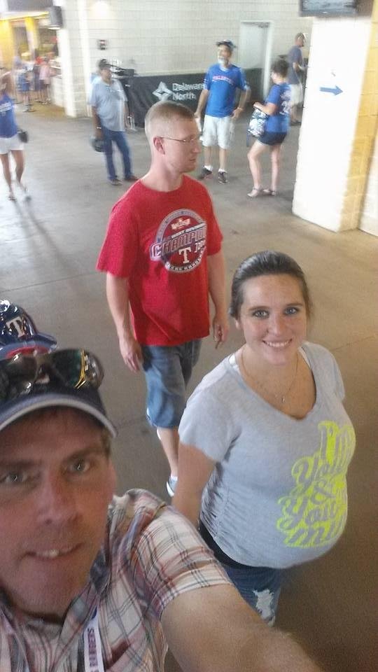 At the rangers game!