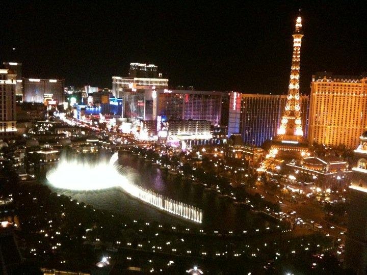Lights of Las Vegas from our terrace.