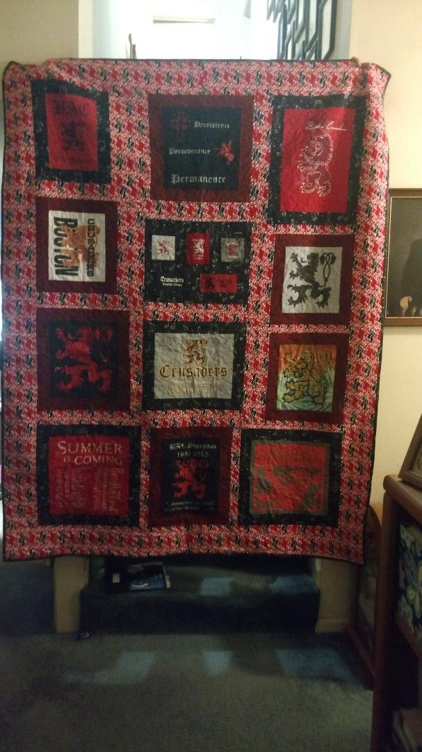 T-SHIRT QUILT DELIVERED TO ART KELLERMAN TODAY