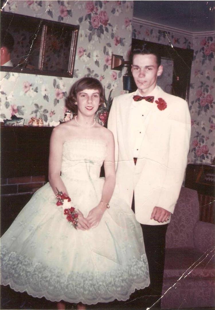 Sandy and I going to Senior Prom at GHS in 1959