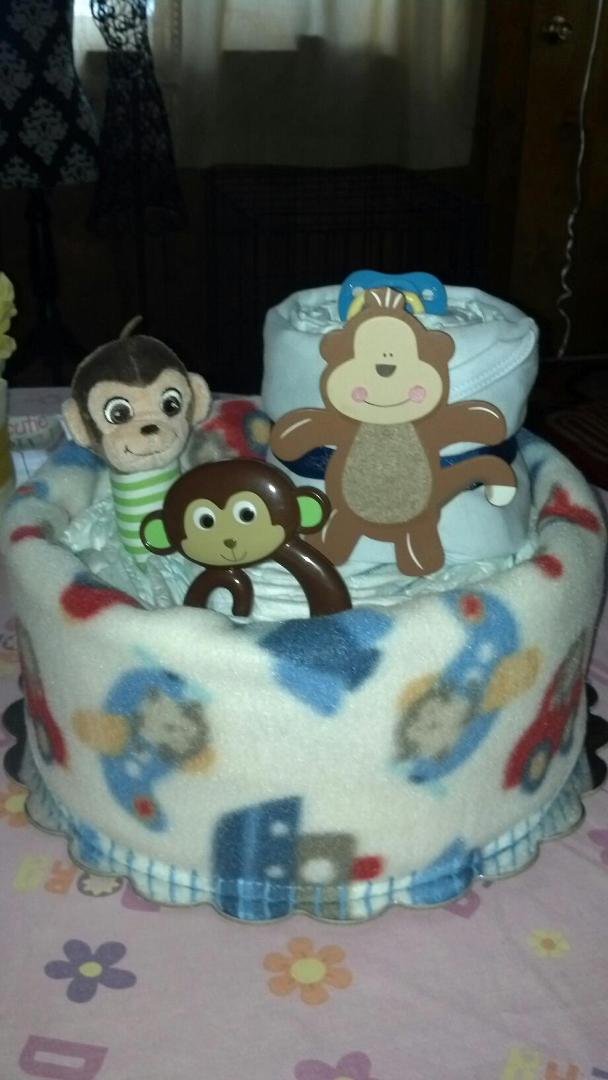 Monkey diaper cakes made for my cousin
