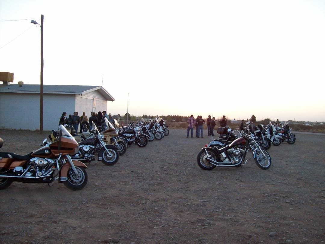 823 miles, a weekend with my Brothers, been long over dew. Was a great time, threw my tent up outside the club house (Alamagordo N.M. chapter) and went to work, four days of pure bliss..