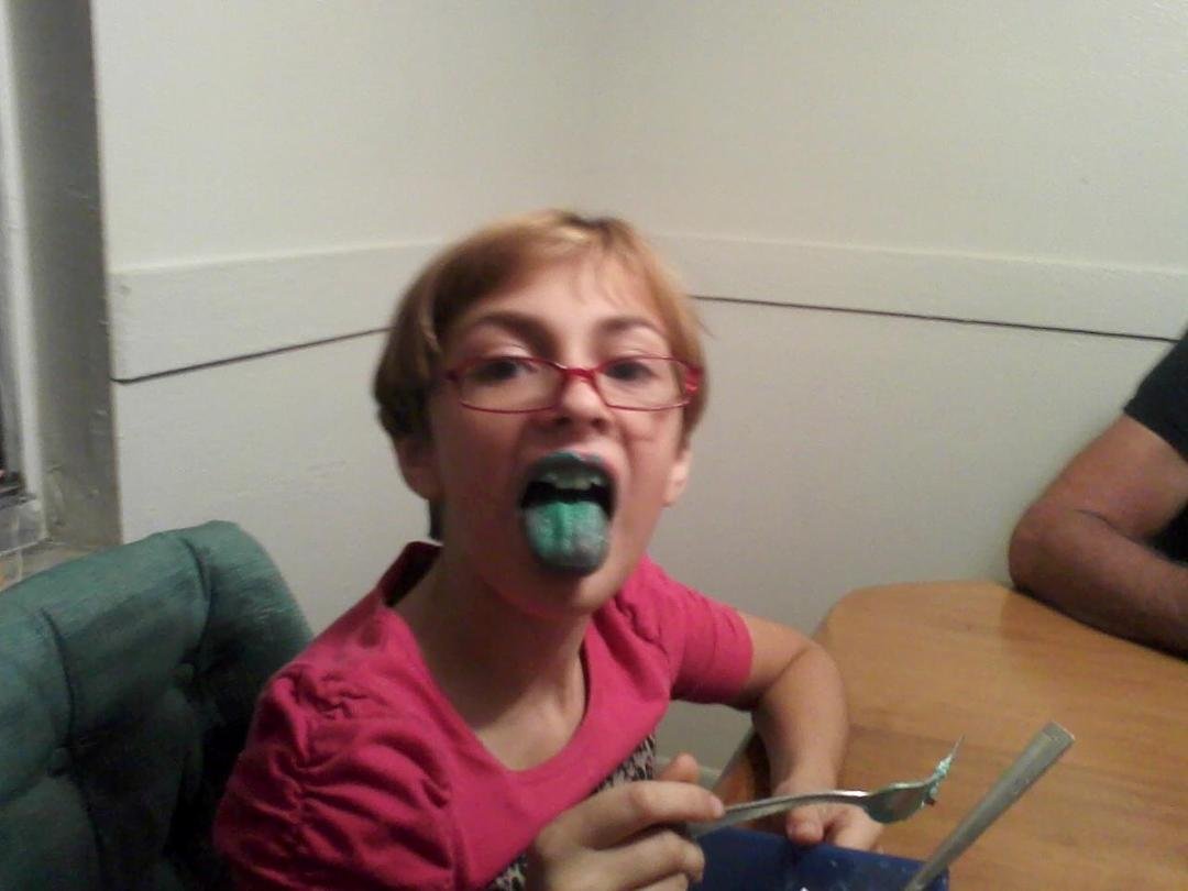 Roxies birthday tongue