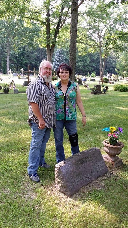 Stopped to put flowers formim, dad