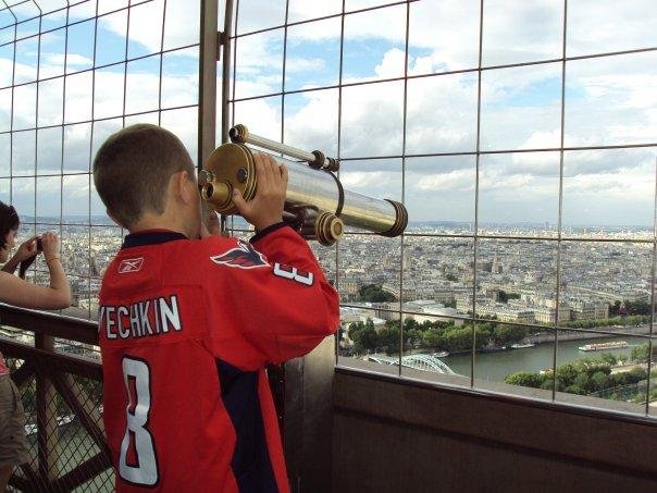 Drew at the Eiffel Tower