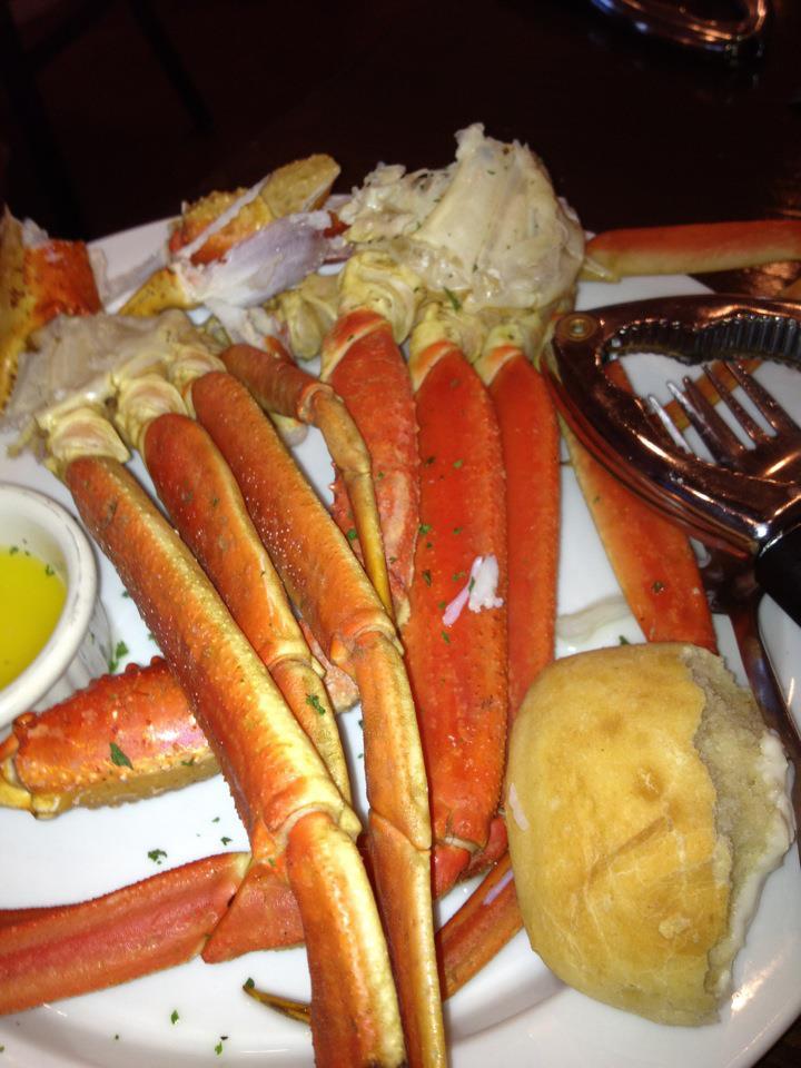 Crab legs, grilled oysters, and filet mignon. Yummy