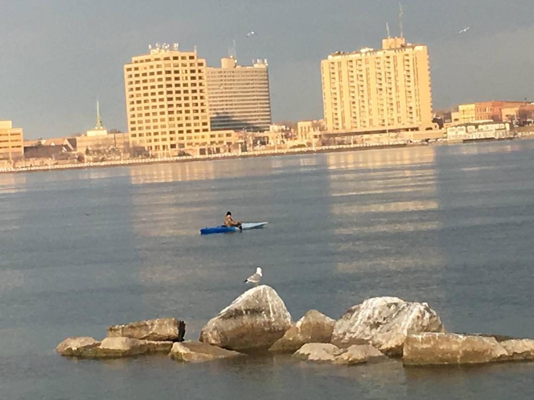 Nothing like fishing in a kayak on February 21!🐟🐟