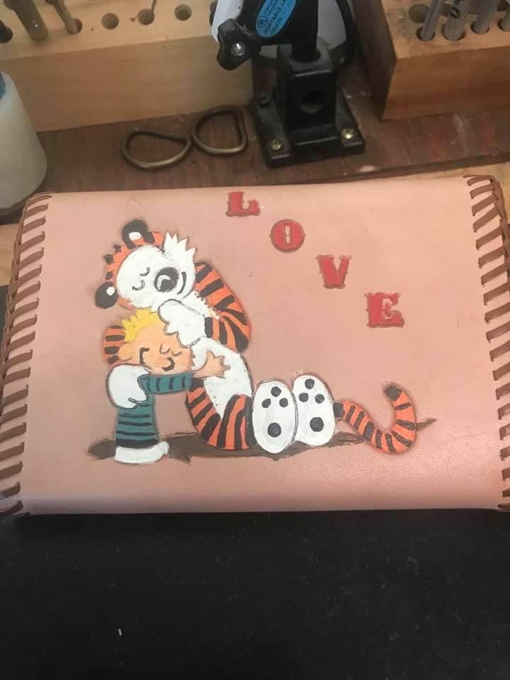 Having fun with another leather project. Jounal