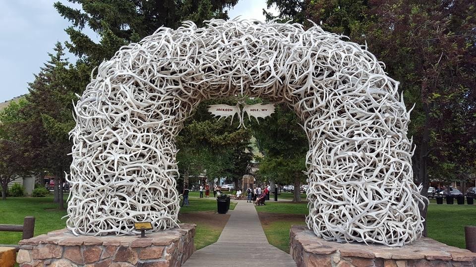 DOWN town Jackson Hole waiting for the bus to the raft trip down the Snake river