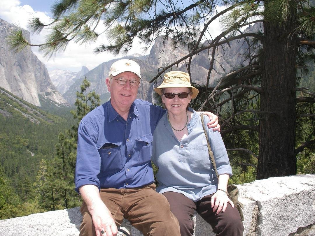 On this cold, damp November morning I just thought this picture of us at Yosemite  is more cheerful.