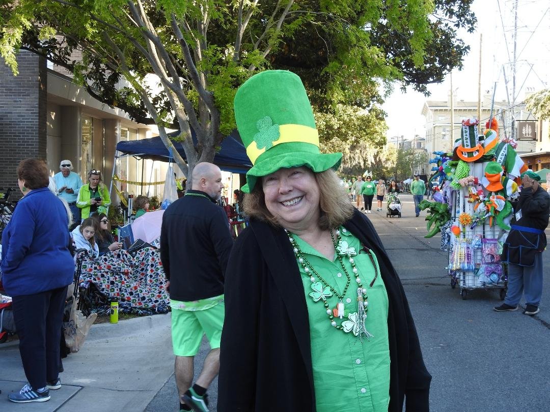Savannah's St Patrick's Day parade 2023. Nothing is more fun! I am dressed for the occasion .