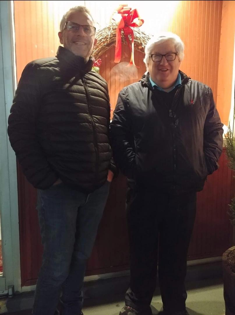 Joel with Chris Johns visiting from Australia December 2019