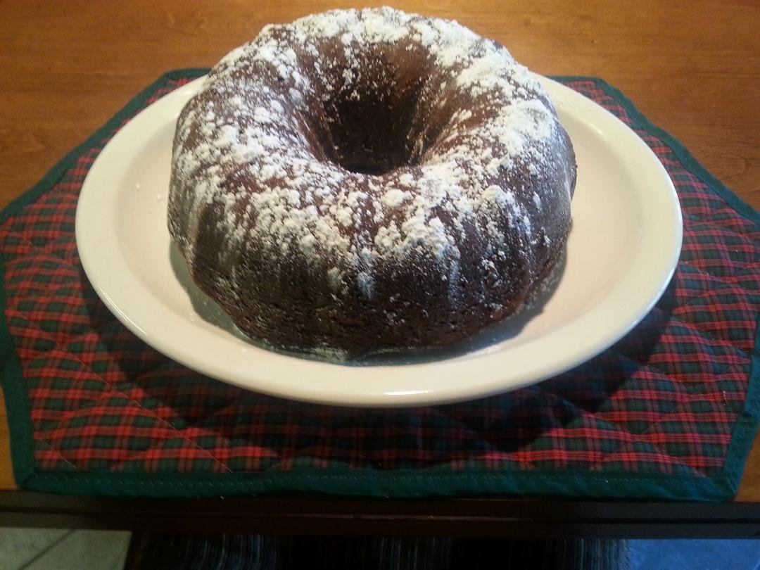 Sushhh.... it's a surprise chocolate bundt b-day cake for my awesome wife....big celebration tonight.....