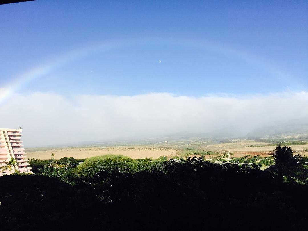 A full rainbow over the Mountain just now