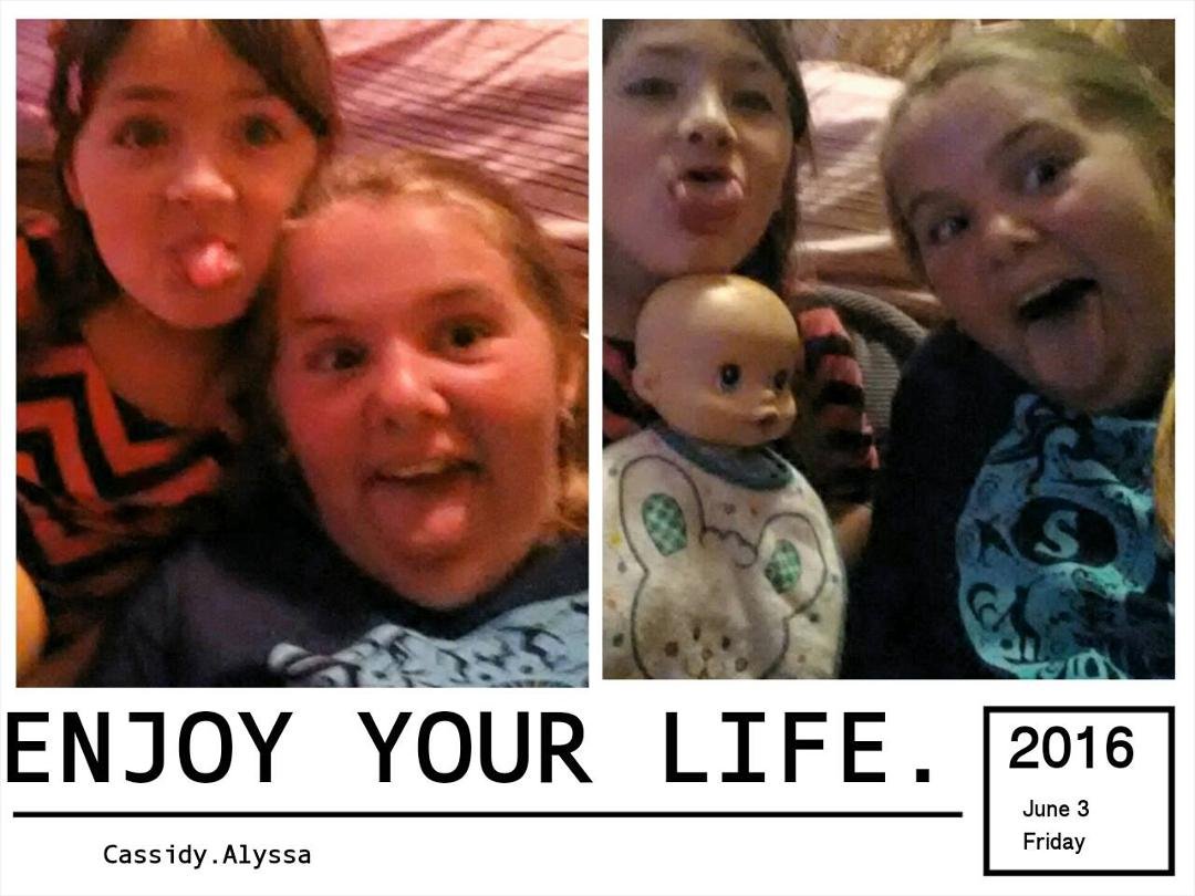 Alyssa & Cassidy being silly!