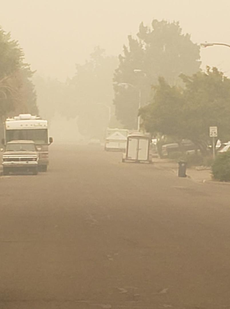 Thick smoke at home.1/4 mile visability.
