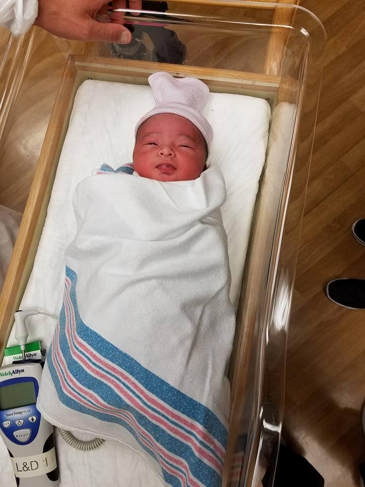 Baby Ava is here. 8lbs 8oz, 20 inches long.