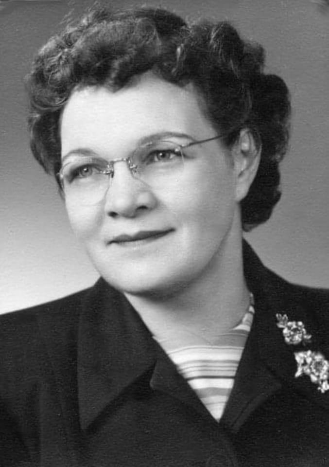 This picture is of my best friend Hera's mom, in Ripon, WI.  She was our music teacher through 6th or 7th grade.  She was a joyous, loving person.