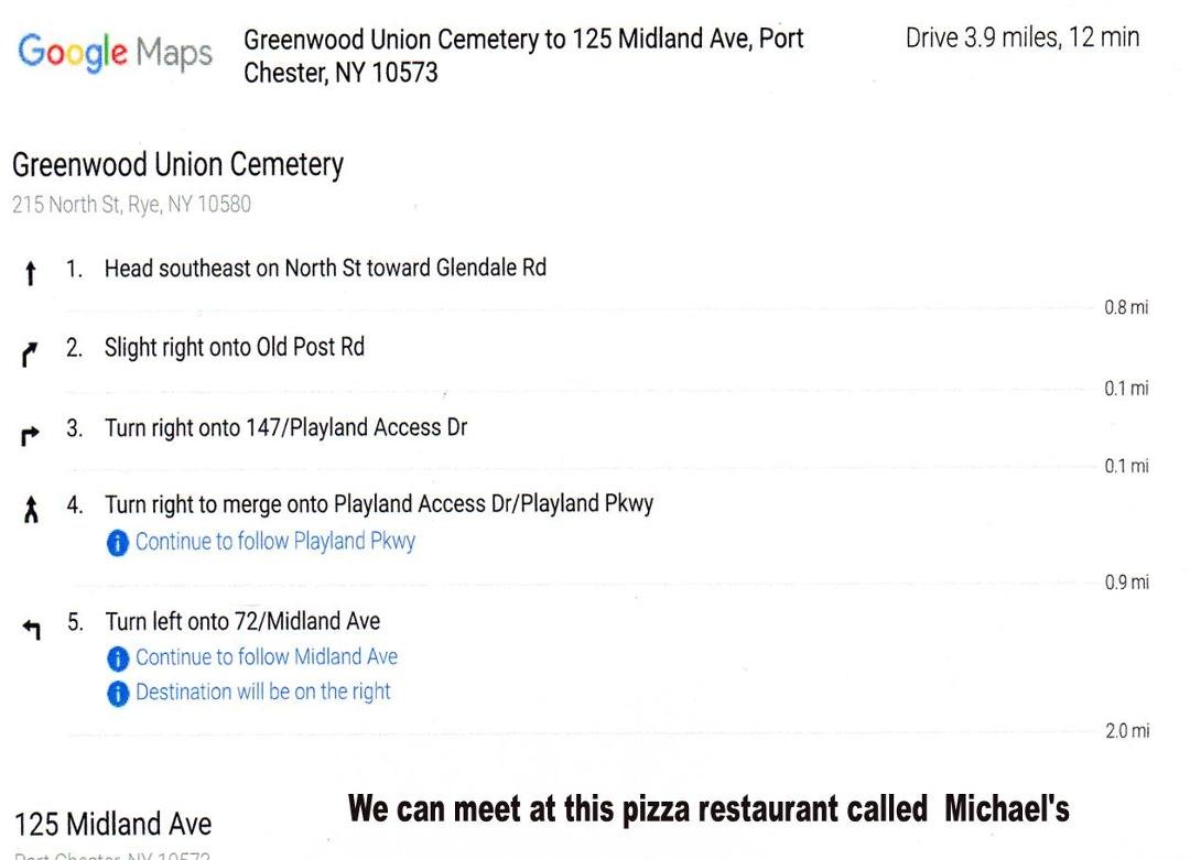 To those who are going to Tom's funeral on Thursday. We are going to meet here afterwards.