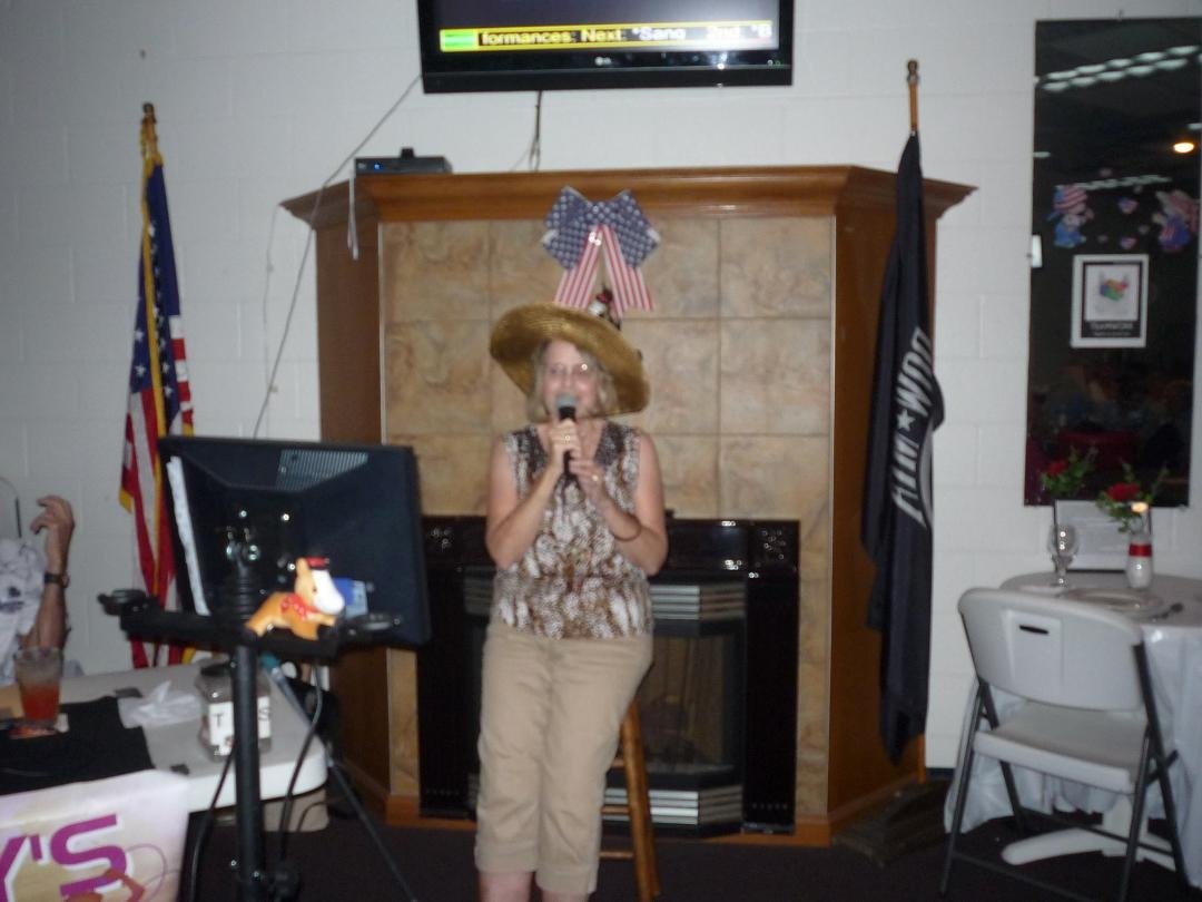 Chris singing her heart out