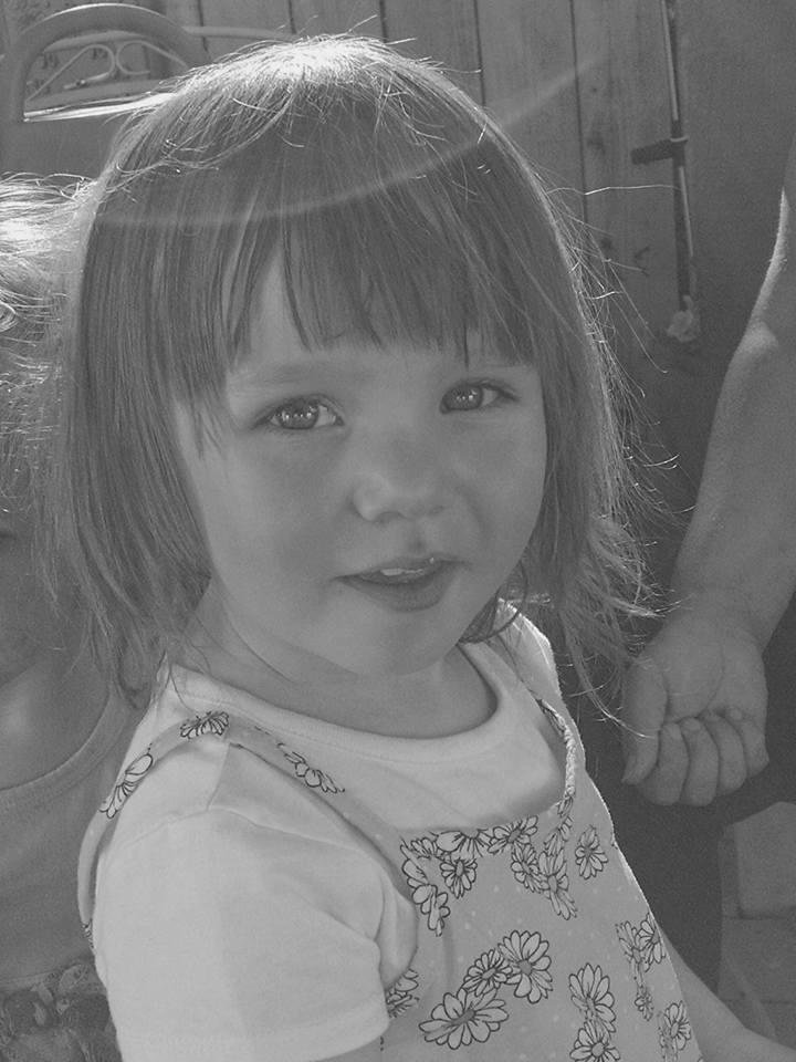 Katie in black and white
