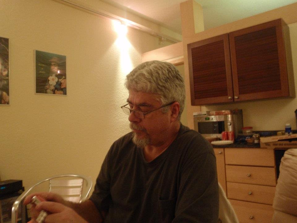 My brother Mark, gray hair and all