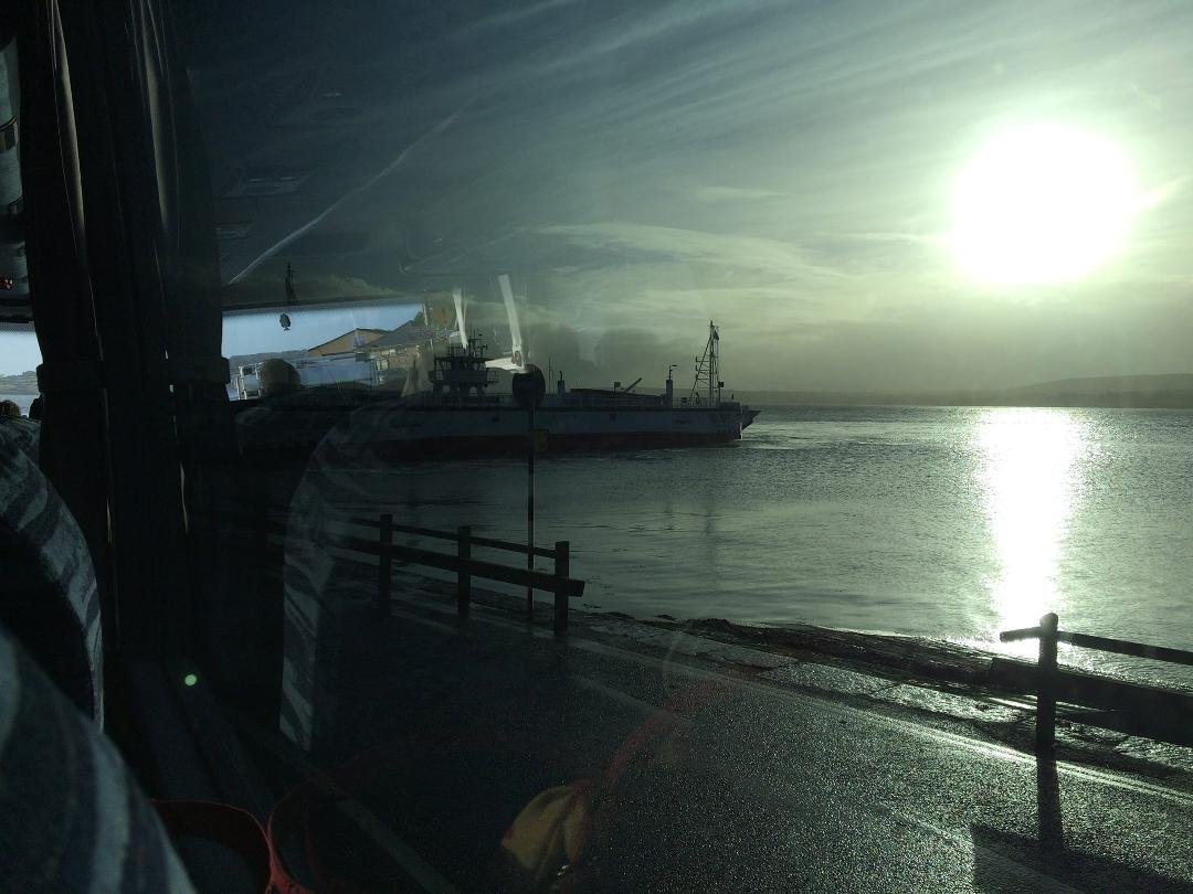 Waiting for the ferry across the Shannon River