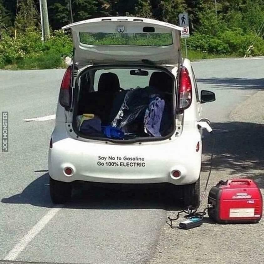 Note the gas powered generator! 😉