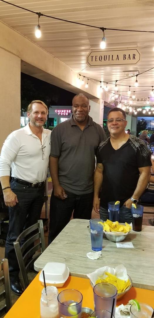 Good time catching up with my PTHS brothers of '81 in their hometown of Orlando tonight. Rob Reyes and Kirk Noel