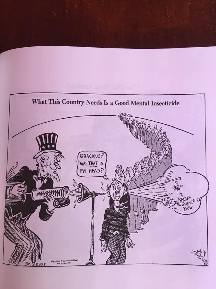 This is Dr Seuss in 1942. It’s still a good idea today.