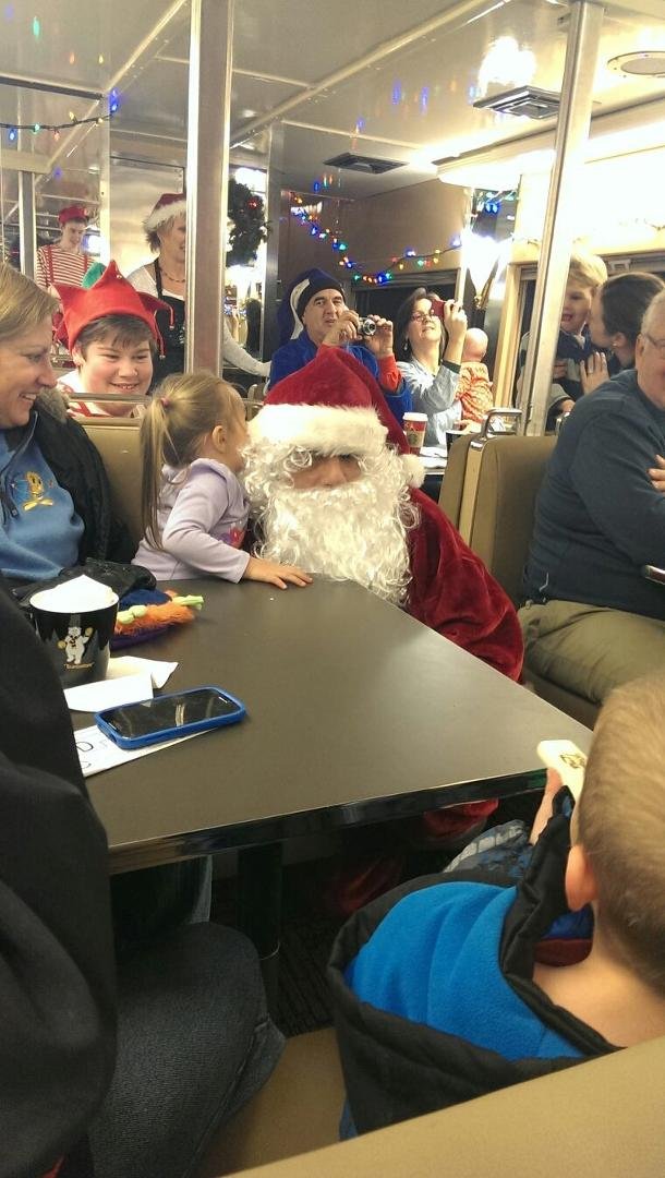 Santa is on the train