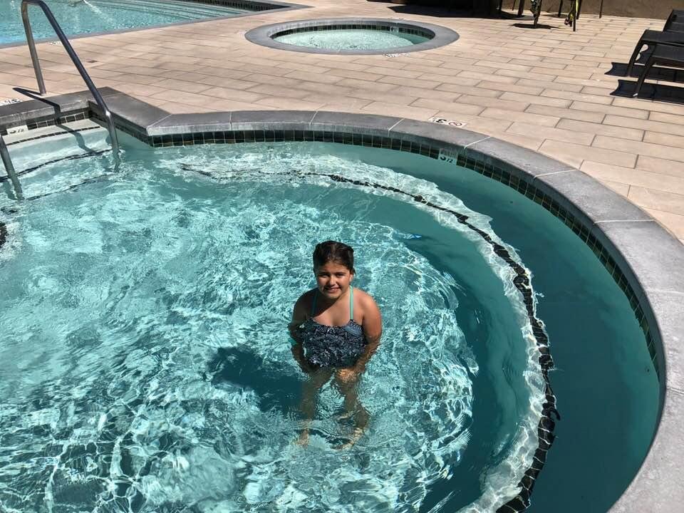 My mini me having some fun before we head to the comp.