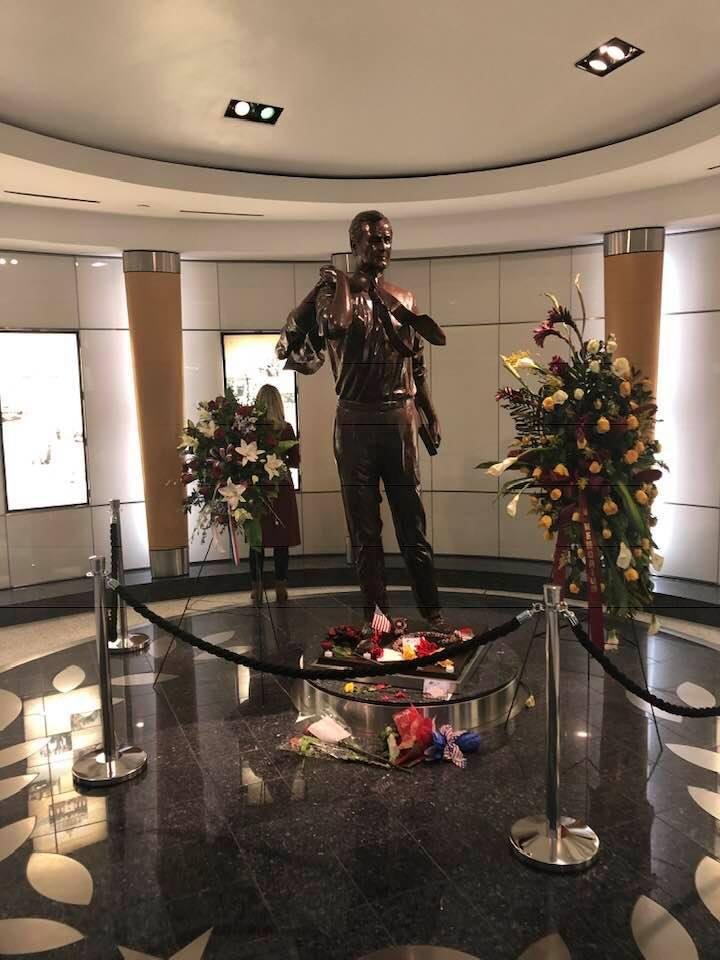 Bush memorial at Houston airport. On way home from seeing Cam in Hobbs, New Mexico